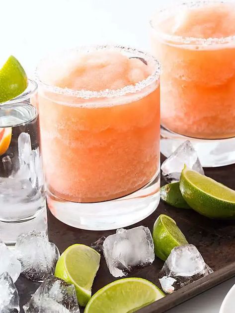 Frozen Palomas are a fun twist on a classic tequila based cocktail. #TequilaTuesday Frozen Paloma, Tequila Tuesday, Tequila Based Cocktails, Classic Tequila Cocktails, Fun Beverages, Boat Drinks, Pool Drinks, Grapefruit Cocktail, Frozen Cocktail Recipes