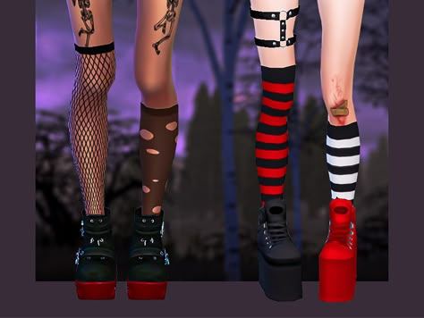 CosmicCC's Odd Goth Socks Goth Socks, Sims 4 Cc Goth, Cc Mods, Sims 4 Cc Shoes, Pelo Sims, Sims 4 Game Mods, Sims 4 Mm Cc, Sims 4 Cc Folder, Sims 4 Dresses