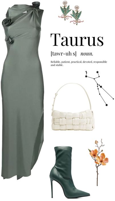 taurus Outfit | ShopLook Taurus Dress, Taurus Style Aesthetic, Taurus Dressing Style, Taurus Venus Style Aesthetic, Venus In Taurus Aesthetic Outfit, Lilith In Taurus Outfits, Taurus Outfits Aesthetic, Taurus Aesthetic Outfit, Taurus Outfits