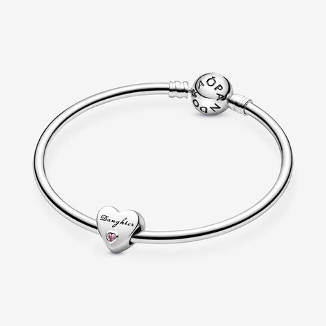 Royal Chain, Love Your Sister, Charmed Sisters, Open Bangle Bracelet, Silver Sisters, Charms Pandora, Sisters By Heart, Pink Stones, Pandora Charm