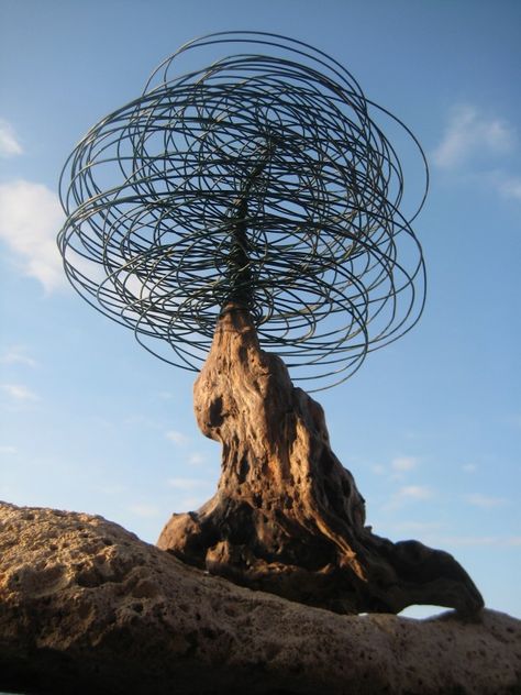 ♀ Environmental recycle art Cable tree... in art  with Tree Sculpture Cable Art Metal Trees, Elemental Art, Cny Decoration, Earth Art, Unique Trees, Tree Sculpture, Metal Tree, Beach Beautiful, Outdoor Sculpture