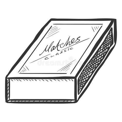 Vector Sketch Closed Matchbox stock illustration Matchbox Sketch, Match Box Drawing, Matchbox Drawing, Evermore Jacket, Box Drawing, Vector Sketch, Event Poster, Background Illustration, Art Sketches