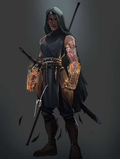 Way Of Mercy Monk Dnd, Shadow Monk Dnd, Dnd Tattoo Character, Monk Outfit, Monk Tattoo, Dnd Monk Outfit, Monk Dnd Character Design, Tiefling Monk, Dnd Monk Aesthetic