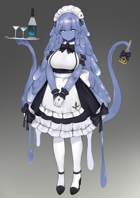 Slime Girl, Slimes Girl, Monster Girl Encyclopedia, Anime Monsters, Anime Maid, Blue Anime, Monster Girls, Girls Characters, Monster Girl