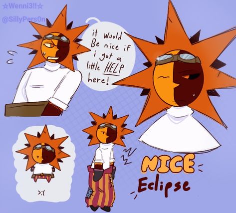 Solar Fanart Sams, Solar Sams Fanart, Solar Sun And Moon Show, Nice Eclipse Sams, Solar Sams, Superstar Daycare, Fnaf Daycare, Eclipse Art, Solar Lunar