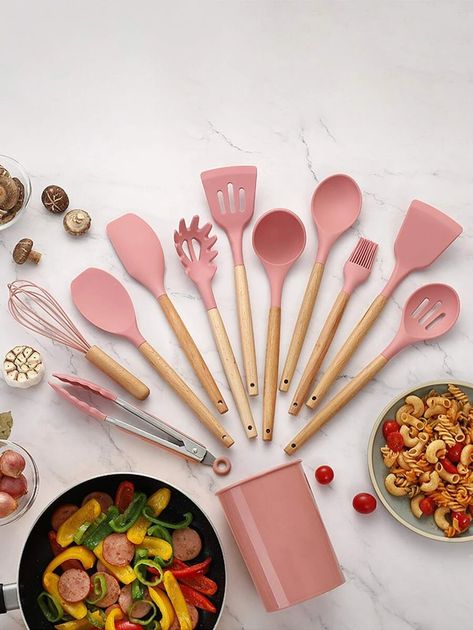 12pcs Silicone Baking Tool Set | SHEIN USA Silicone Utensil Set, Silicone Kitchenware, Silicone Cooking Utensils, Kitchenware Set, Silicone Kitchen Utensils, Silicon Utensils, Cooking Utensil, Kitchen Cooking Utensils, Kitchen Ware