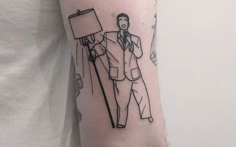 Talking Heads Tattoo, Watermelon Tattoo, Torso Tattoos, David Byrne, Head Tattoos, Talking Heads, Fine Line Tattoos, Line Tattoos, Body Mods