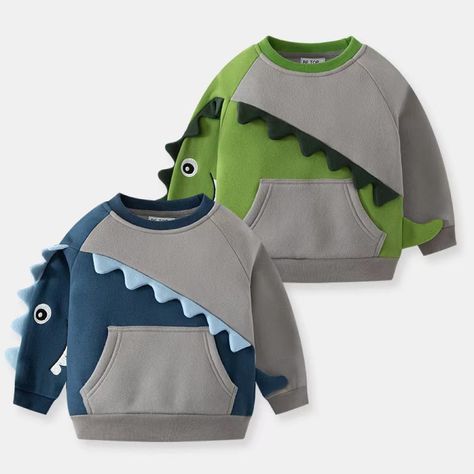 Dinosaur Cartoon, Velvet Sweatshirt, Toddler Sweater, Cartoon Sweatshirts, Dinosaur Pattern, Gift For Boys, Sweater Cute, Warm Sweater, Boys Sweatshirts