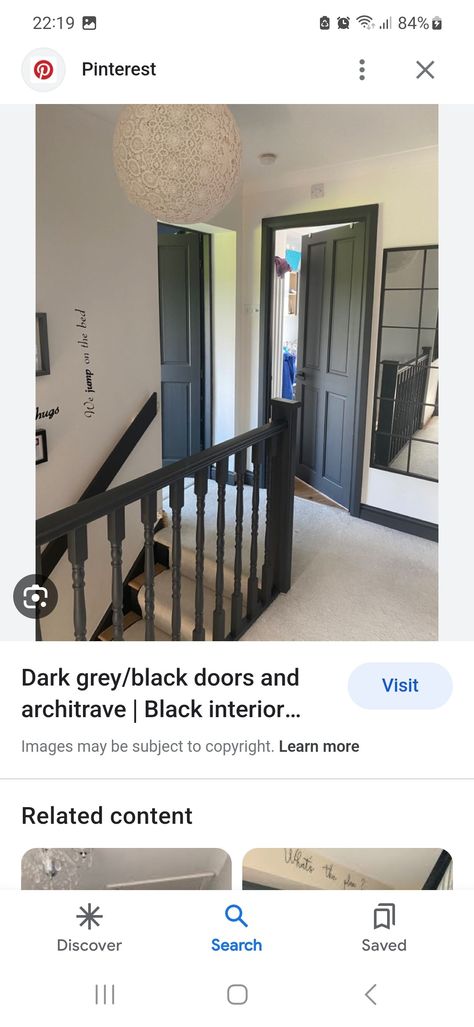 Dark Grey Skirting Boards, Dark Skirting Boards, Black Skirting Boards, Grey Skirting Boards, Skirting Boards, Boot Room, Beige Walls, Black Doors, Hallway Decorating