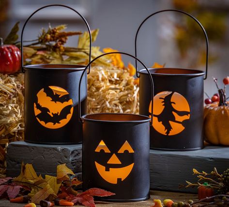 Halloween Home Decor & Halloween Decorations | Pottery Barn Halloween Cutouts, Pottery Barn Black, Halloween Lanterns, Flameless Led Candles, Faux Pumpkins, Lantern Set, Scary Halloween Party, Halloween Lights, Flameless Candles