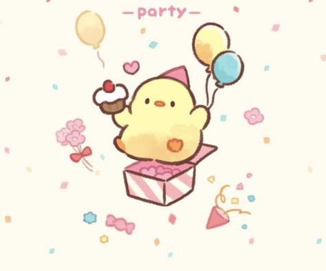 Kawaii Birthday Drawing, Duck Birthday Card Ideas, Duck Birthday Cards, Ideas For Birthday Cards, Drawings Birthday, Duck Happy Birthday, Aesthetic Birthday Cards, Birthday Drawings, Happy Birthday Doodles