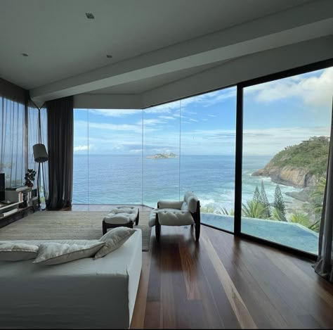 Ocean View Balcony, Waiheke Island, Dream Beach Houses, House Bedrooms, Minimalism Interior, Dream Apartment, Island Home, Dream House Exterior, Luxury Apartments