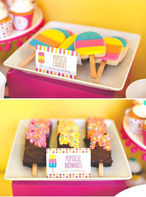 Bright & Modern Popsicle Pool Party {2nd Birthday} // Hostess with the Mostess® Pool Party 2nd Birthday, Kitchen Backsplash Trim, Popsicle Cookies, Backsplash Trim, Pool Party Ideas, Pool Party Food, Popsicle Party, Trim Ideas, Diy Kitchen Backsplash