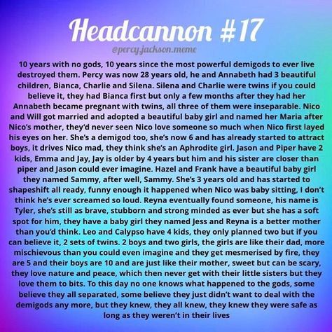 Percy Jackson Head Canon Percabeth School Bully, Percy Jackson Head Canon School, Percy Jackson Headcannons High School, Percy Jackson Headcannons, Hoo Headcannons, Percy Jackson Headcanons, Percabeth Headcanon, Solangelo Headcanons, Pjo Headcannons