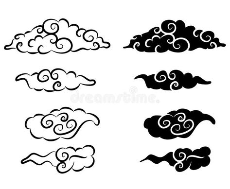 Japan Cloud, Japanese Cloud Tattoo, Cloud Tattoo Design, Traditional Black Tattoo, Whale Tattoo, Clouds Background, Japanese Background, Tattoo Coloring Book, Tattoo Thoughts