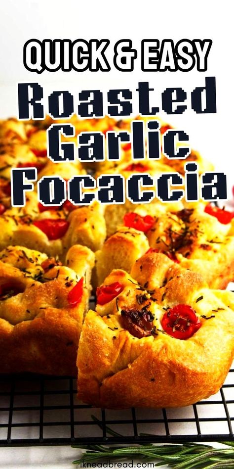 Looking for a quick and easy dinner recipe? This roasted garlic focaccia is the perfect solution. With just a few simple ingredients, you can have a delicious and satisfying meal on the table in no time. Italian Focaccia Recipe, Easy Roasted Garlic, Easy Focaccia Bread, Garlic Focaccia, Easy Focaccia Bread Recipe, Easy Focaccia, Homemade Focaccia Bread, Homemade Focaccia, Italian Bread Recipes