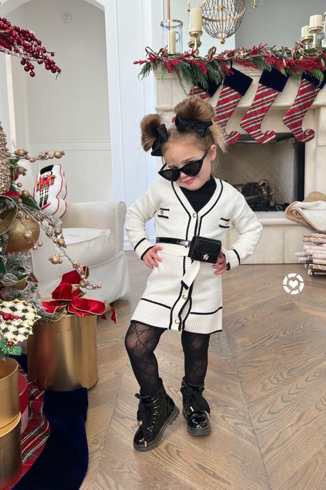 Toddler Holiday Outfits, Christmas Toddler Outfits Girl, Toddler Girls Christmas Outfits, Toddler Holiday Outfits Girl, Toddler Winter Outfits Girl Black, Outfit With Black Boots, Toddler Girl Christmas Outfits, Toddler Winter Black Dress, Girls Combat Boots