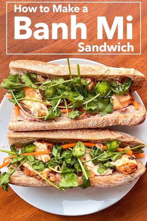 Hahn Mi Sandwich, Bang Mi Sandwich, Popular Sandwiches, Pan Grilled Chicken, Bahn Mi Sandwich, Banh Mi Recipe, Banh Mi Sandwich, Bahn Mi, Banh Mi