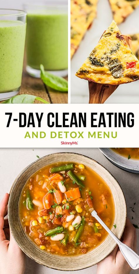 Healthy Eating Challenge, Detox Foods, Clean Eating Detox, Detox Meal Plan, Detox Breakfast, Detox Body, Detox Smoothies, Clean Eating Plans, Eating Challenge