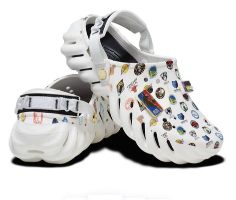 Crocs All Star Echo Basketball NBA Clogs Echo Clog, Crocs Echo, Sandals Crocs, Clog Crocs, Crocs Slides, Dry Heels, Crocs Baya, White Clogs, Nba All Star