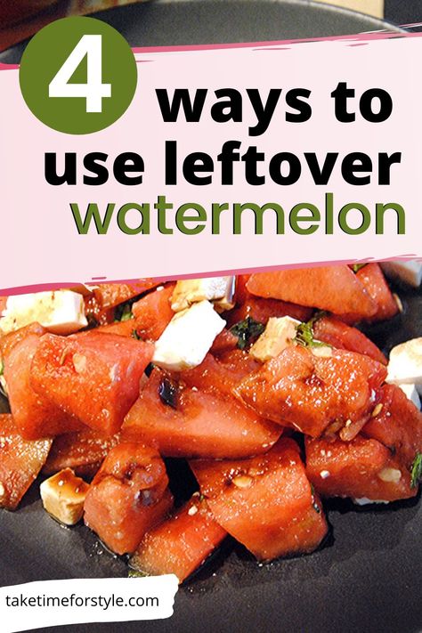 Wondering what to do with leftover watermelon? We have the answers! Check out the 4 ways to use leftover watermelon that we shared. From salads, to soups and more! We have some might easy leftover watermelon recipes for you! #leftoverwatermelon #whattodowithleftoverwatermelon #leftoverwatermelonrecipes Leftover Watermelon Recipes, What To Do With Over Ripe Watermelon, What To Do With Leftover Watermelon, Leftover Watermelon What To Do With, Watermelon Leftovers, What To Do With Watermelon, Leftover Watermelon, Watermelon Recipe, Recipes Yummy