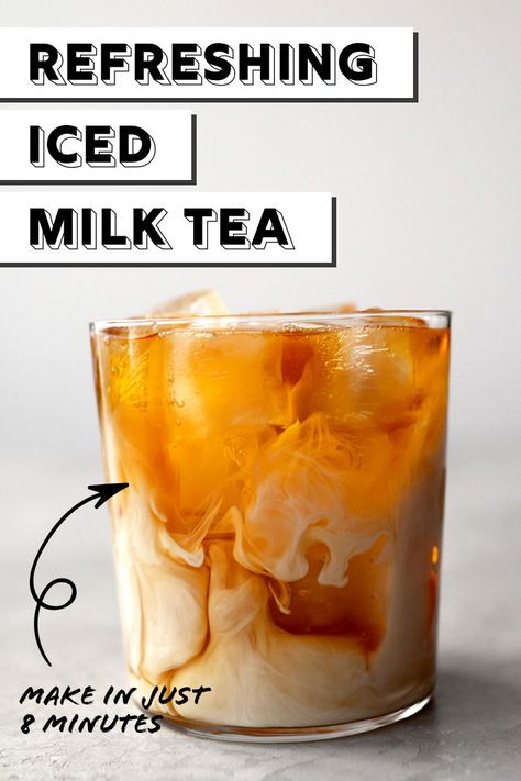 Iced Milk Tea, Iced Milk, Homemade Tea Recipes, Hot Tea Recipes, Sweet Condensed Milk, Tea Latte Recipe, Milk Tea Recipes, Easy Teas, Condensed Milk Recipes