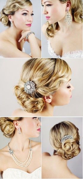 Courthouse Dresses, Wedding Courthouse, Elegance Hair, Wedding Hairstyles And Makeup, Vintage Wedding Hair, Wedding Hair Ideas, Wedding Hair Makeup, Wedding Updo, Classy Wedding