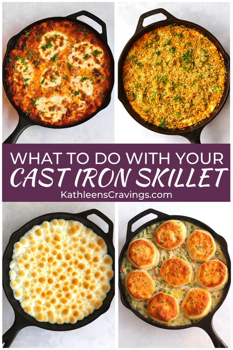 Cast Iron Meals Dinners, Cast Iron Skillet Meals Healthy, Fall Cast Iron Skillet Recipes, Black Iron Skillet Recipes, Baked Cast Iron Recipes, Simple Cast Iron Skillet Recipes, Cast Iron Skillet Thanksgiving Recipes, Vegetarian Cast Iron Recipes, Cast Iron Pasta Recipes