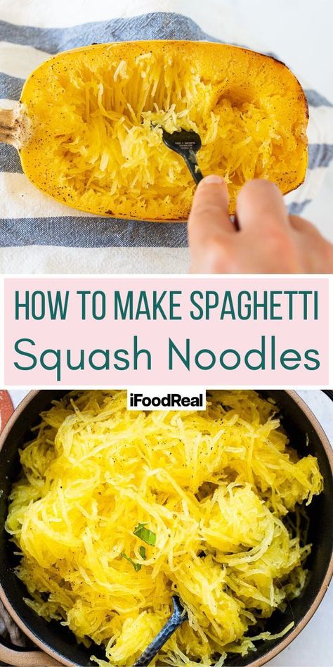 How to make spaghetti squash noodles Freezing Squash, How To Make Squash, Healthy Pasta Alternatives, Squash In Oven, Spaghetti Squash Noodles, Healthy Pesto, Squash Noodles, Pasta Alternative, How To Make Spaghetti