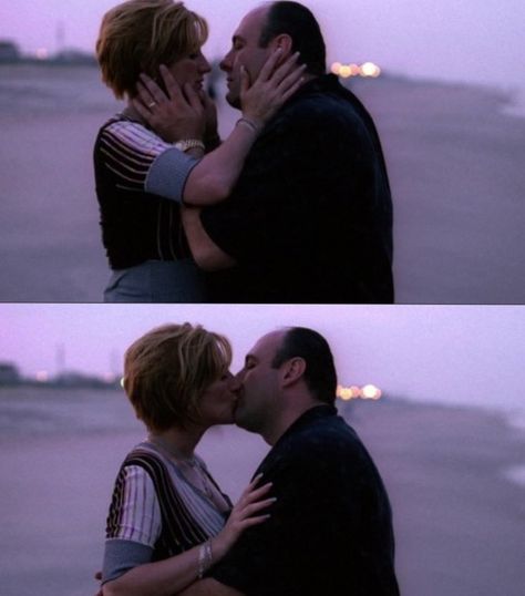 Tony And Carmella Soprano, Sopranos Aesthetic, James Gandolfini, Movie Collage, Tony Soprano, Live Together, Living Together, When I Die, Popcorn