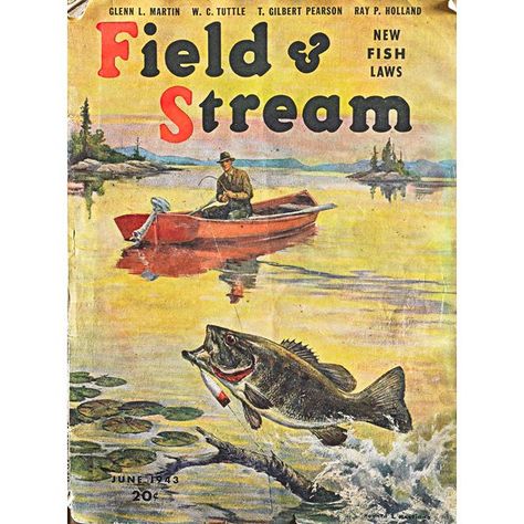 howard hastings illustrator | HOWARD L. HASTINGS (American, 20th c.) : Lot 1102 Fish Portrait, Retro Magazine Covers, Sports Magazine Covers, Fishing Magazine, Old Fishing Lures, Old Magazine Covers, Outdoor Magazine, Field And Stream, Retro Magazine