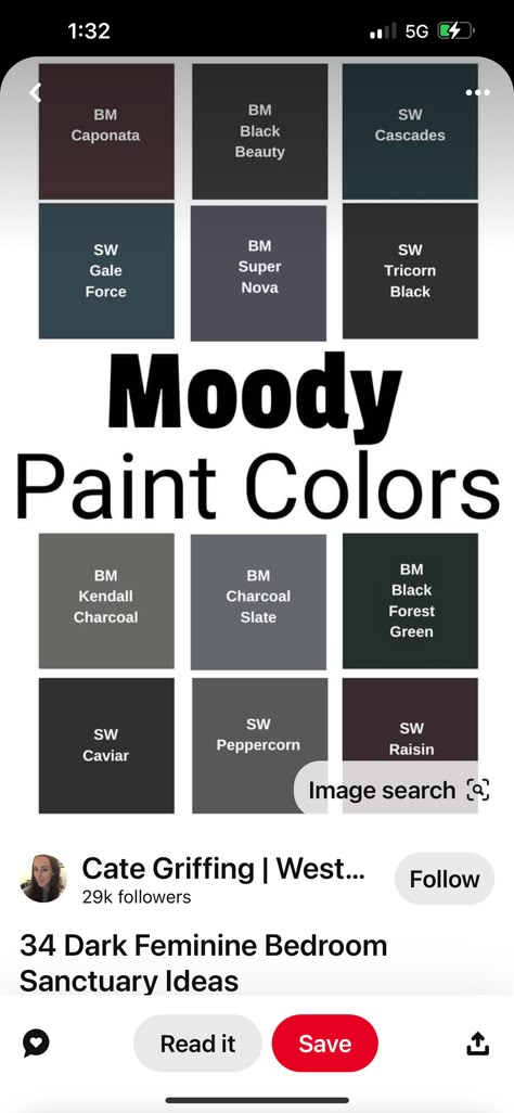 Storms In Paris Paint Color Bedroom, Dark Wall Colors For Living Room, Storms In Paris Paint, Storms In Paris Paint Color, First Home Vision Board, Paint Color Bedroom, Painting Rooms, Color Bedroom, Home Vision Board