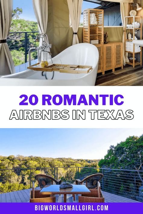 Romantic Airbnbs Romantic Airbnb, Texas Travel Weekend Getaways, Texas Vacation Spots, Getaways For Couples, Texas Weekend Getaways, Country Getaway, Texas Getaways, Best Romantic Getaways, Texas Travel Guide