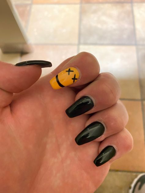 X Eyes Smiley Face Nails, Goth Nails, Smiley Faces, Cute Nail Designs, Best Acrylic Nails, Smiley Face, Fake Nails, Nail Ideas, Cute Nails