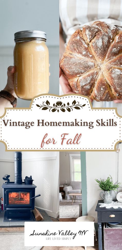 Discover vintage homemaking skills for fall, from cozy baking to traditional cleaning tips, and embrace a simpler, more intentional season. Vintage Cozy Aesthetic, Fermenting Carrots, Skill List, Homemaker Aesthetic, Homemaking Aesthetic, Homemade Aesthetic, Cozy Baking, Vintage Homemaking, Homemaking Skills