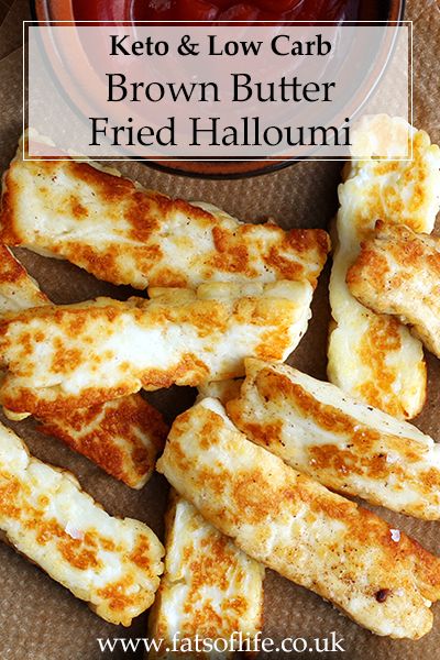 Brown Butter Fried Halloumi Halloumi Keto Recipes, Keto Halloumi Recipes, Fried Halloumi Cheese, Halloumi Cheese Recipes, Halloumi Recipes, Haloumi Recipes, Haloumi Cheese, High Fat Snacks, Nightshade Free Recipes