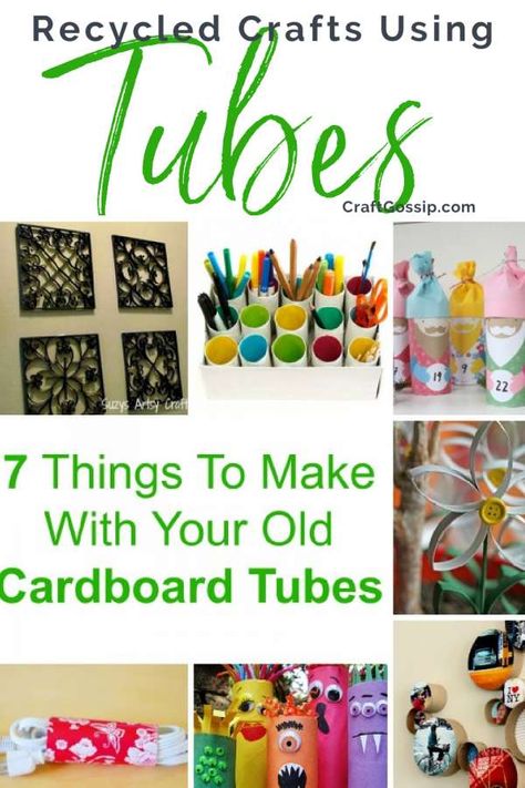 7 Things To Make With Your Old Cardboard Tubes – Recycled Crafts Cardboard Tube Crafts, Tube Crafts, Recycled Crafts Kids, Toilet Roll Craft, Childhood Art, Toilet Paper Tube, Cardboard Toys, Rainy Day Crafts, Fun Arts And Crafts