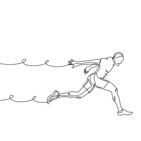 Drawing Person, Running Drawing, Vector Illustration People, Drawing Man, Wing Drawing, Line Animation, Human Vector, Person Running, Man Drawing