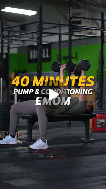 Serge | Functional Fitness Training on Instagram: "Pump-City EMOMs ⏱️💥 Try this workout! 1. EMOM 12 Minutes Min 1: Chest Press Min 2: Strict Pull-Ups Min 3: Rest 2. EMOM 12 Minutes Min 1: Push-Ups Min 2: Bent Over Row Min 3: Rest 3. EMOM 9 Minutes Min 1: Skull Crushers Min 2: Bicep Curls Min 3: Rest 4. EMOM 9 Minutes Min 1: Double Unders Min 2: Toes To Bar Min 3: Rest Perform each EMOM consecutively, aiming for max reps while maintaining good form. Use the third minute for rest. Choose a weight that's challenging, yet allows for sustained effort. 📝 This is a conditioning / muscle endurance workout. While this may not be the most effective method for building muscle or enhancing conditioning, it is definitely a fun one if you're short on time or lack motivation! Have questions? D Emom Workout Weights, Toes To Bar, Lack Motivation, Skull Crushers, Bent Over Row, Emom Workout, Chest Press, Double Unders, Endurance Workout