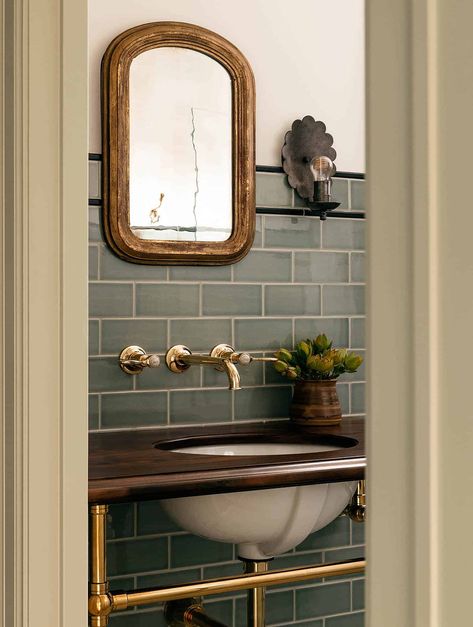 Heidi Caillier Design, Heidi Caillier, Studio Bathroom, Powder Room Design, British Racing Green, Gorgeous Interiors, Bathroom Design Inspiration, Powder Bath, Upstairs Bathrooms