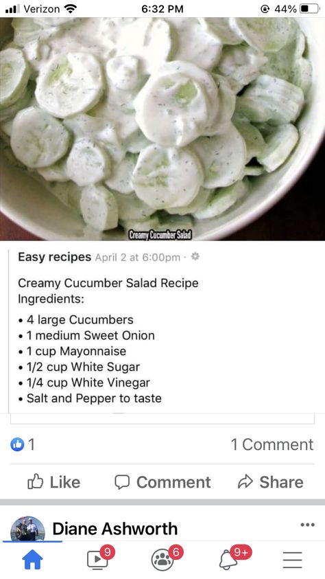 Creamy Cucumber Salad With Mayonnaise, Sweet Cucumber Salad, Salad With Mayonnaise, Creamy Cucumber Salad, Creamy Cucumbers, Kids Lunch Ideas, Cucumber Recipes Salad, Fun Sleepover Ideas, Healthy Shakes