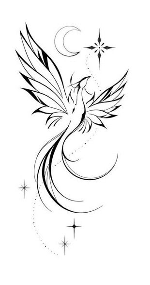 Compass Tattoo Design Simple, Ladies Tattoo Design, Rib Tattoo Designs, Feminine Lion Tattoo, Feminine Snake Tattoo, Tato Phoenix, Rebirth Tattoo, Teacup Tattoo, Small Phoenix Tattoos