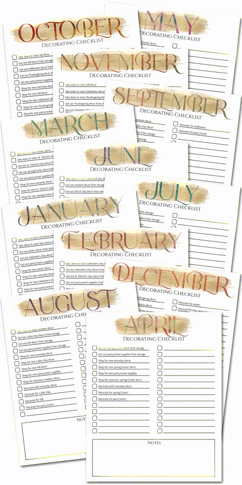 Seasonal Decorating Schedule, Holiday Planning Printables, Sheets Storage, Holiday Family Activities, Decor Checklist, Planner Calendar Printables, Thanksgiving Planner, Decorate For Fall, Home Binder