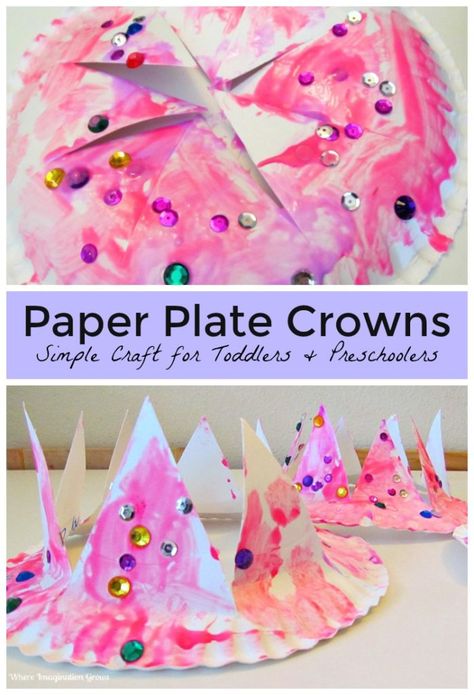 Paper Plate Crown, Purim Crafts, Fairy Tale Crafts, Craft For Toddlers, Princess Crafts, Paper Plate Crafts For Kids, Crown Crafts, Simple Craft, Toddlers And Preschoolers