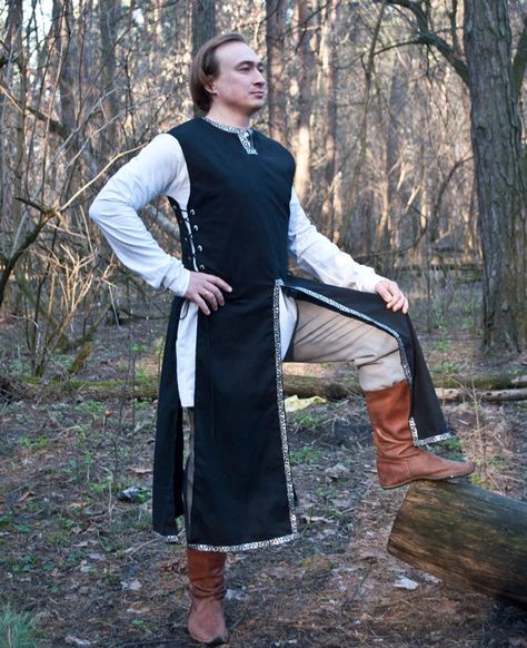 Fantasy Tunic, Elven Clothing, Medieval Tunic, Medieval Garb, Medieval Clothes, Larp Costume, Medieval Costume, Medieval Clothing, Medieval Dress