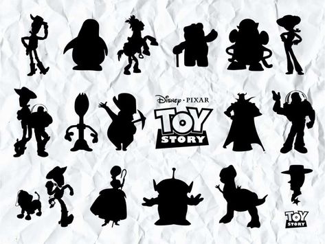 Toy Story Silhouette, Toy Story Cricut, Story Logo, Pixar Animation Studios, Sheriff Woody, Toy Story Characters, Computer Animation, Walt Disney Pictures, Pixar Toys