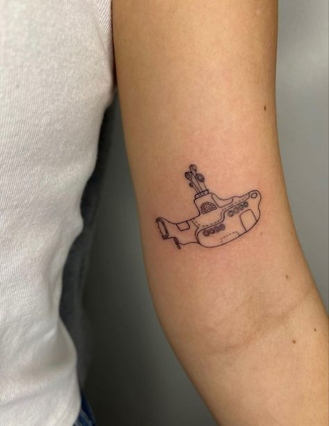 Submarine Tattoo, Beatles Tattoo, Lil Tattoos, Brother Sister Tattoo, Lyric Tattoos, Theme Tattoo, Moth Tattoo, Dad Tattoos, Elephant Tattoo