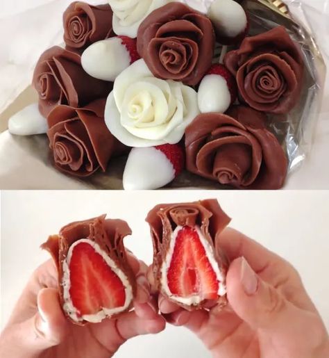 Edible Bouquet Ideas for Mother’s Day - Holidappy - Celebrations Chocolate Covered Strawberries Ideas, Covered Strawberries Ideas, Cake Decorated With Fruit, Strawberries Ideas, Covered Strawberries Bouquet, Strawberries Bouquet, Chocolate Covered Strawberries Bouquet, Edible Bouquets, Strawberry Roses