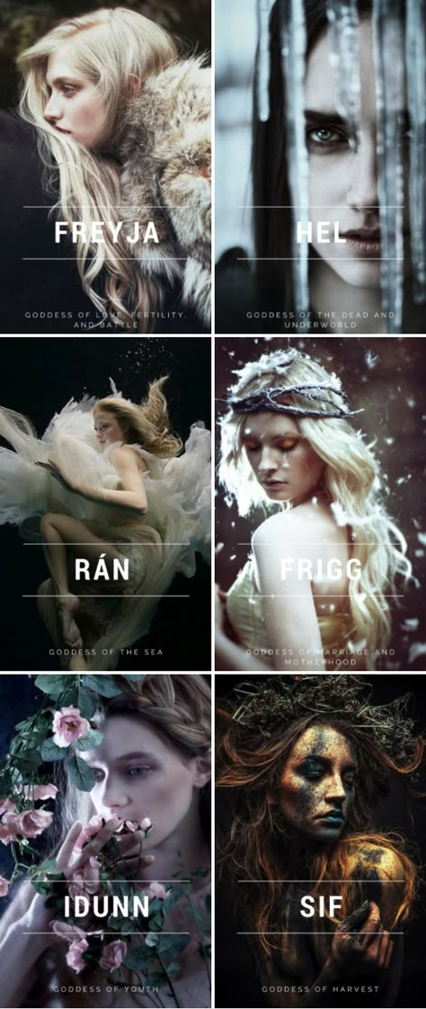 Norse Mythology //Popular Goddesses Norse Mythology Goddesses, Norse Goddesses, Hel Goddess, Vikings Tattoo, Baba Jaga, Norse Goddess, Norse Myth, Norse Pagan, Eclectic Witch