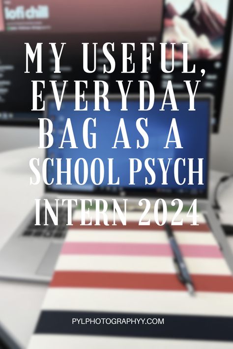 My Useful, Everyday Bag As A School Psych Intern 2024; Grad School, intern, lifestyle, school psychology; PYL Photography Lifestyle School, Outdoor Family Portraits, Online Calendar, Grad Student, Planner Pens, School Psychologist, Shop Art Prints, School Psychology, Creative Event